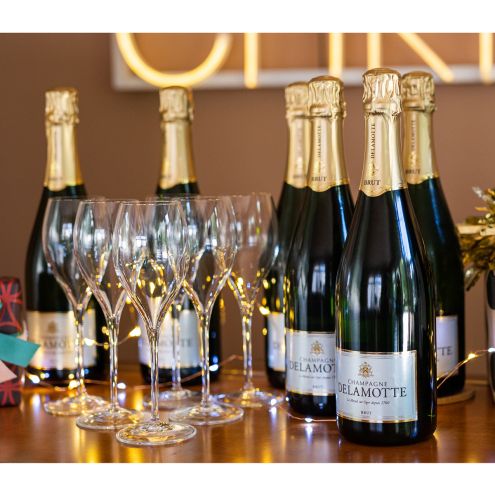 Delamotte Brut NV 6 Bottles + 6 Glasses Pack