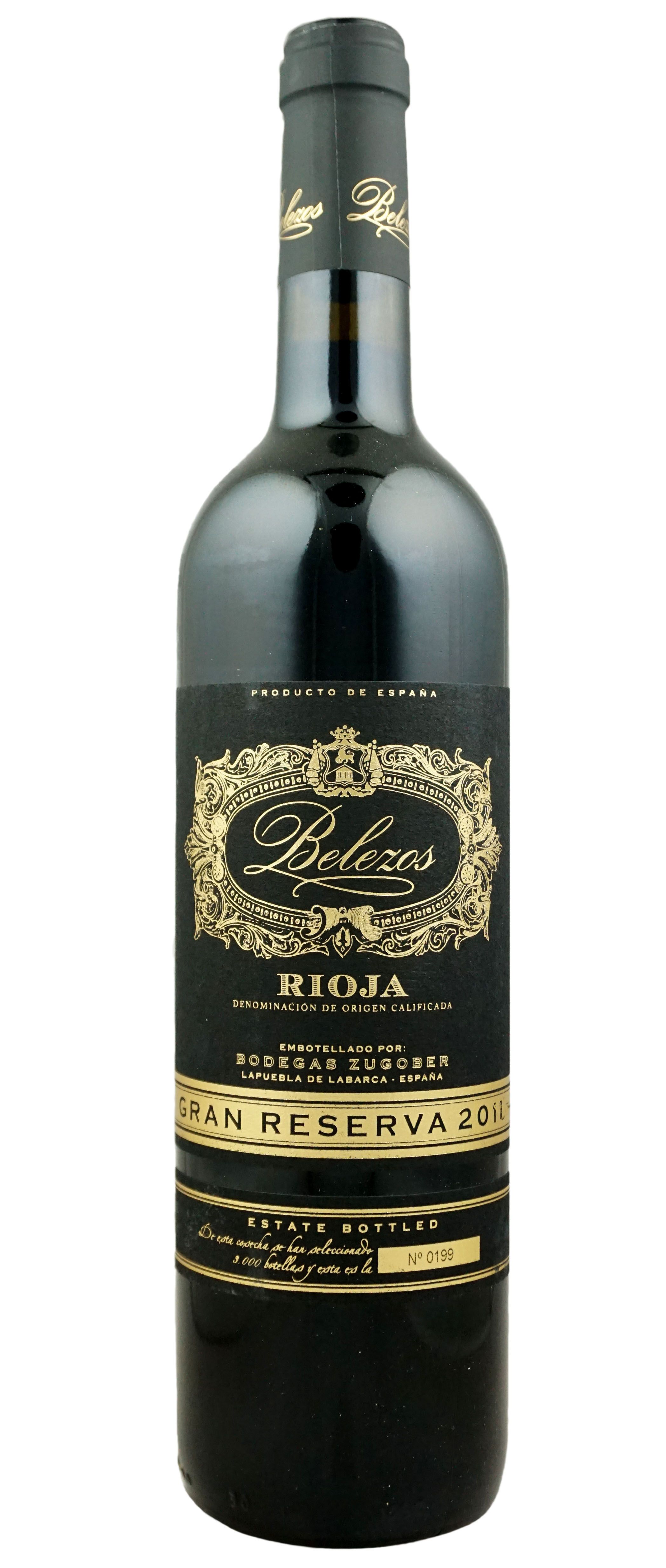Belezos Rioja Gran Reserva Bodegas Zugober 2014